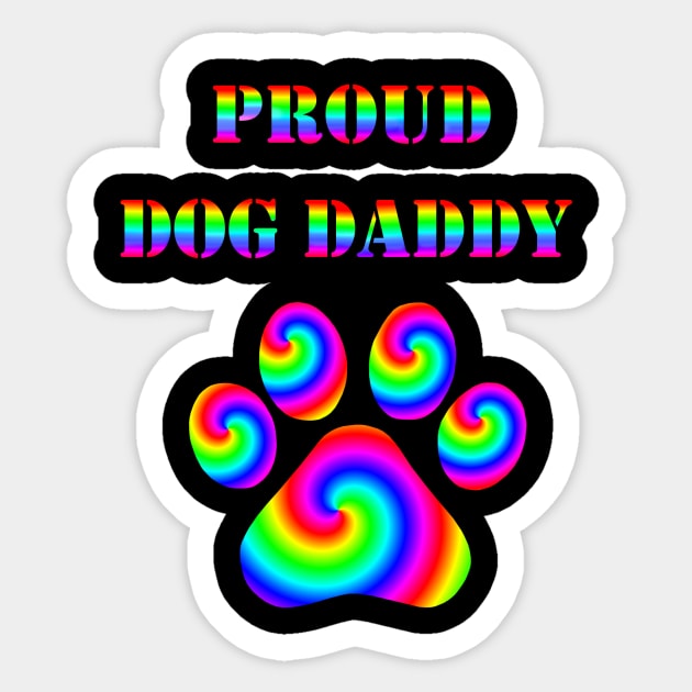 Proud Dog Daddy Sticker by Art by Deborah Camp